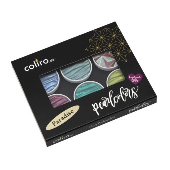 Coliro "Paradise" pearlcolor set in metal box with cardboard sleeve
