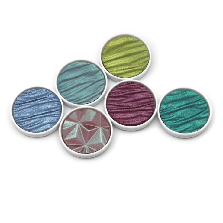 Coliro "Paradise" Perlcolor set montrant les six perles de la boîte hors de la boîte