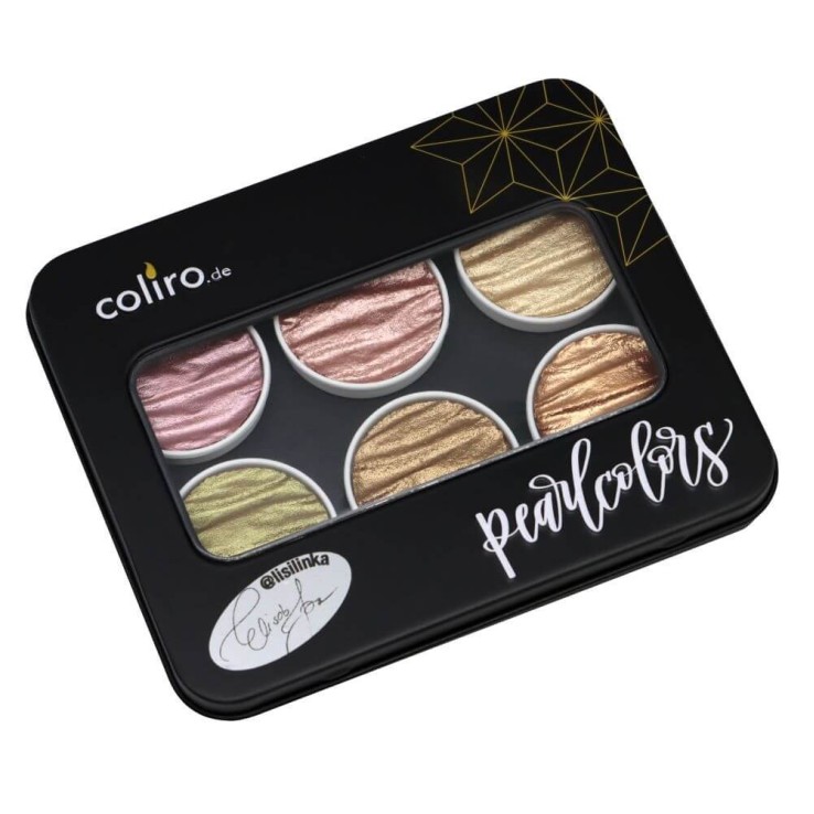 Coliro "Lisi" pearlcolor set with "Moon Gold", "Golden Olive" and "Walnut"