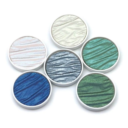 Coliro "Ocean" Perlcolor set montrant les six perles de la boîte hors de la boîte