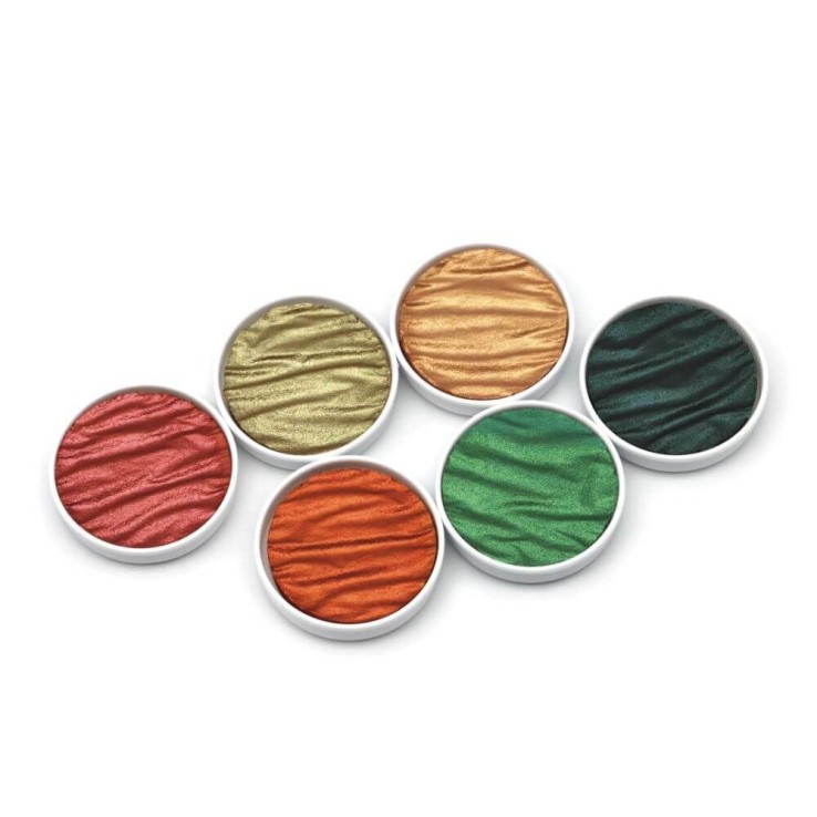 Coliro "Autumn" pearlcolor set showing all six pearlcolors out of the box