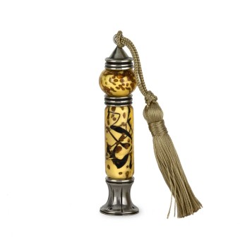 Ivory Teodato Murano glass wax seal stamp by Bortoletti