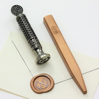 Bortoletti Napoleon wax seal stamp with decorative handle 2