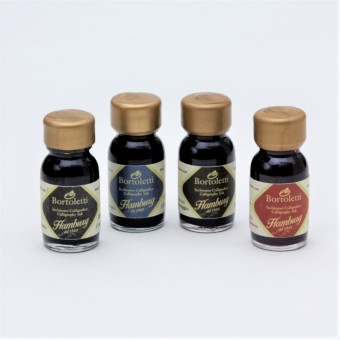 Bortoletti Encre de stylo plongée disponible en noir bleu rouge et brun