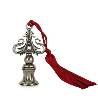 Bortoletti Mango de sello de sello de cera LANI en bronce plateado de níquel-plata