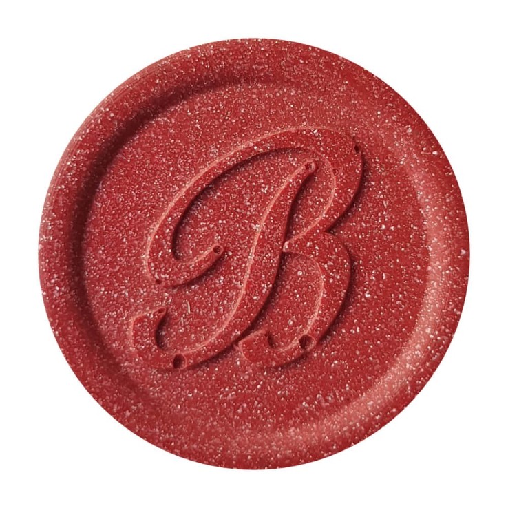 Luxury metallic red wax seal created with Bortoletti sealing wax
