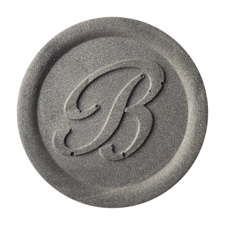 Elegant silver wax seal created with Bortoletti cera da sigillo