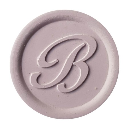 Delicate pastel lilac wax seal created with Bortoletti sealing wax