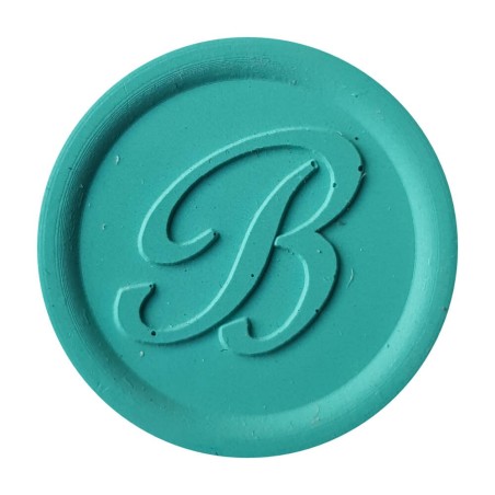 Sello de cera Aquamarine creado con Bortoletti cera de sellado