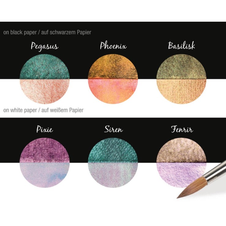 Coliro "Magical World" Gráfico de Swatch Mostrando los seis colores