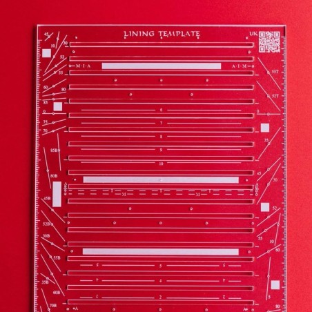 clear PAScribe A4 calligraphy ruling template in 3 mm perspex