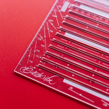 PAScribe calligraphy template with anchoring holes for larger sheets