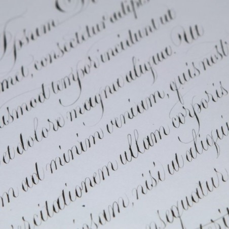 Black Pointed Ink calligraphy lettering example