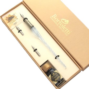 Bortoletti Molin alexandrite glass calligraphy kit set03