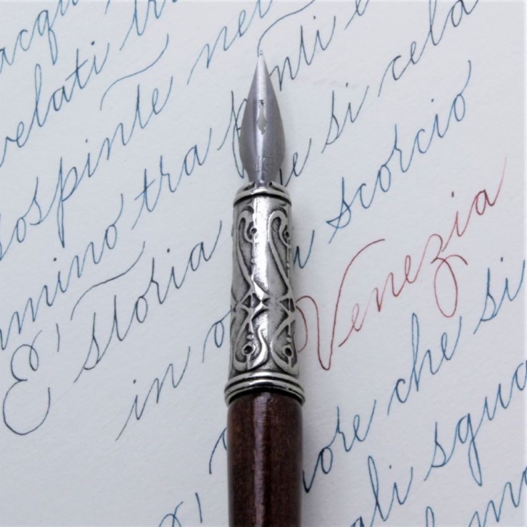 Lápiz de caligrafía de madera con titular de la pluma y las puntas vintage