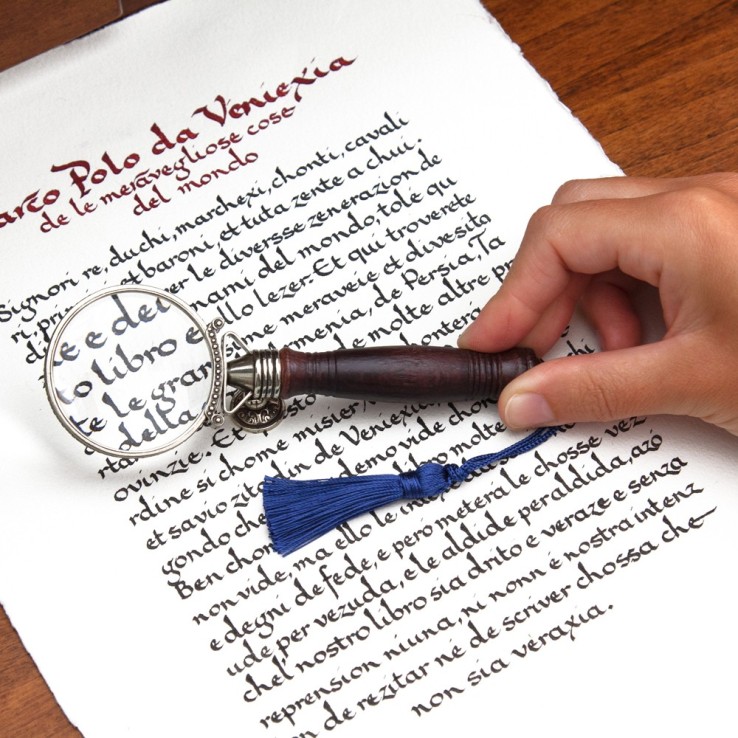 Italienisches Baldi-hölzernes Lupe ausgewählt von Calligraphy Arts UK