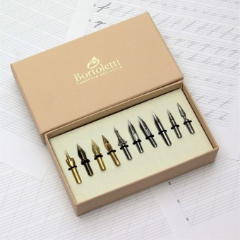 Set von 10 Fine-Point-Kalligraphie-Nibs von Bortoletti