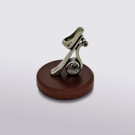 Bortoletti Goldini wooden pen holder with bronze detail