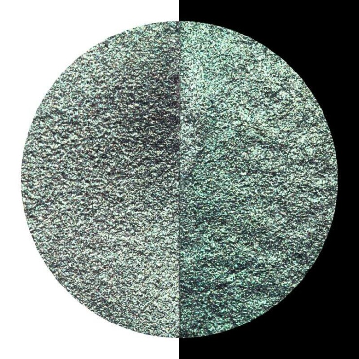 Coliro "Moss Green" shimmering paint refill close-up