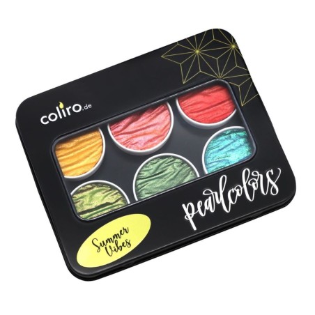 Coliro "Summer Vibes" Set di perle con "Watermelon", "Mojito", "Palm Leaf" e "Pool Day"
