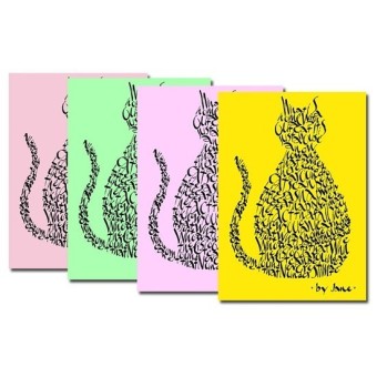 Katzenwohnungen in Pastellfarben von Calligraphy Arts