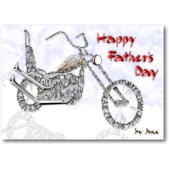 Vaderdag Old School Chopper-kaart door Calligraphy Arts