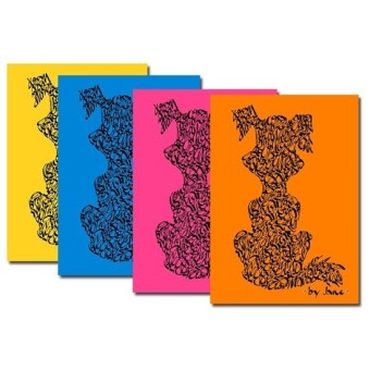 Hundewohnungen in hellen Farben von Calligraphy Arts