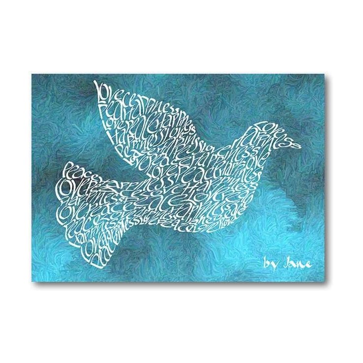 Dove of peace card by Calligraphy Arts