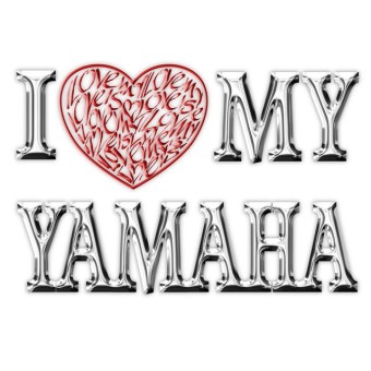 Ik hou van mijn Yamaha-wenskaart door Calligraphy Arts