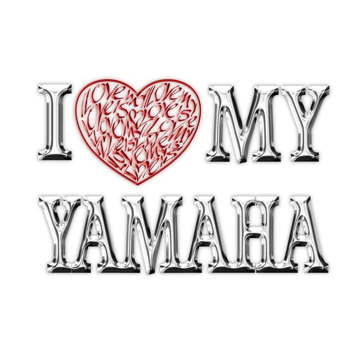 Ich liebe meine Yamaha-Grußkarte von Calligraphy Arts