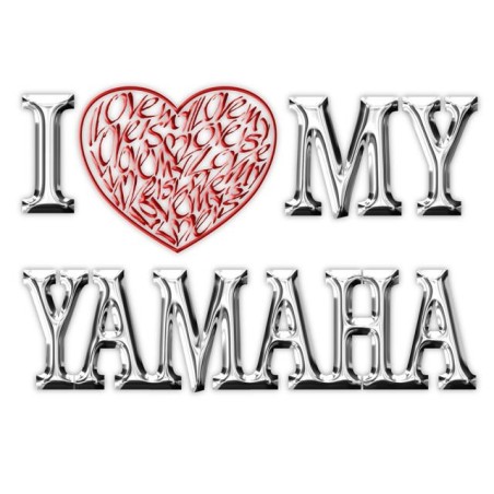 Ik hou van mijn Yamaha-wenskaart door Calligraphy Arts