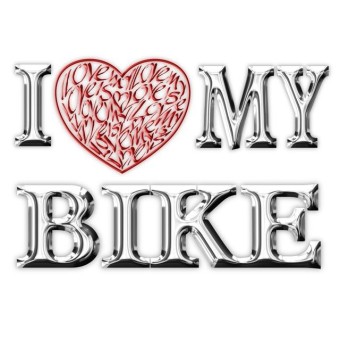 I love my Harley motorcycle greeting card by Calligraphy Arts 2