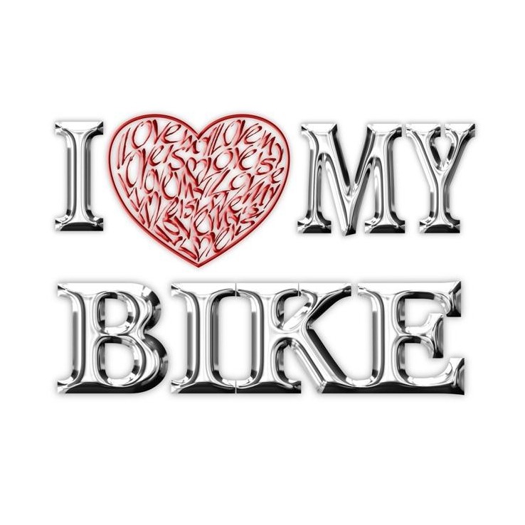 Amo il mio biglietto di auguri bici da Calligraphy Arts