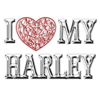 J'aime ma carte de voeux de la moto Harley par Calligraphy Arts