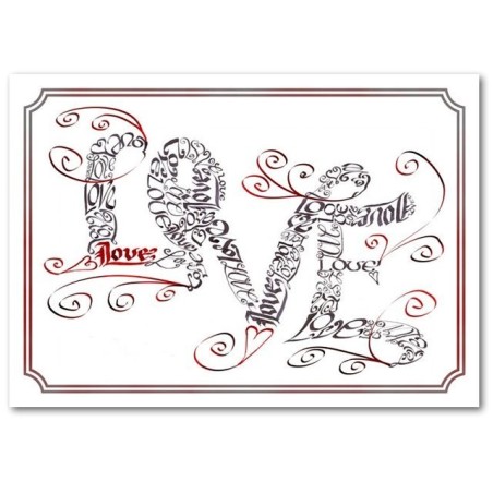 Love swirls greeting card by Calligraphy Arts