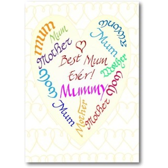 Bästa mamma någonsin hälsningskortet av Calligraphy Arts