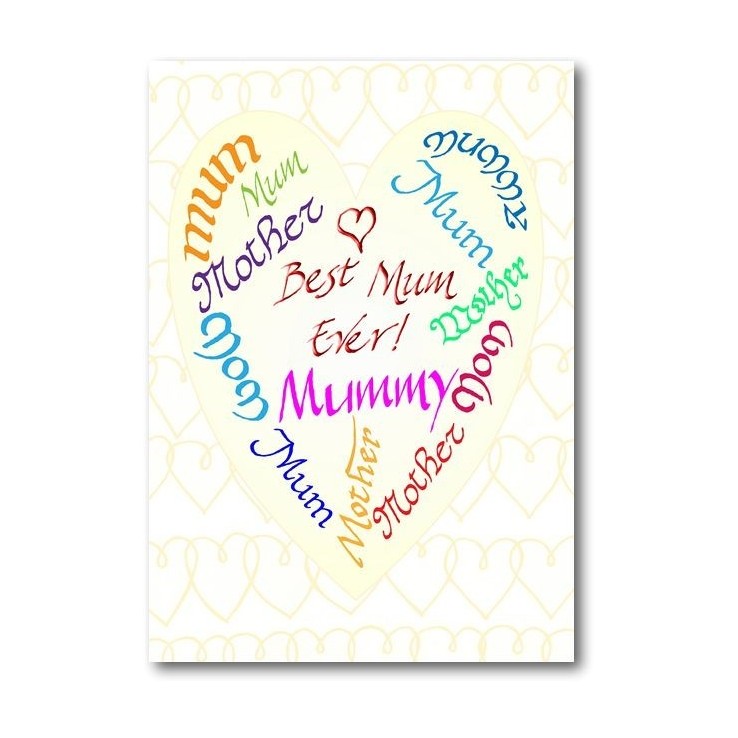 Beste Mum ooit wenskaart door Calligraphy Arts