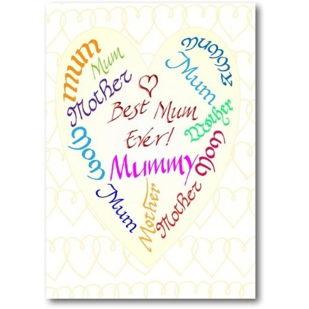Bästa mamma någonsin hälsningskortet av Calligraphy Arts