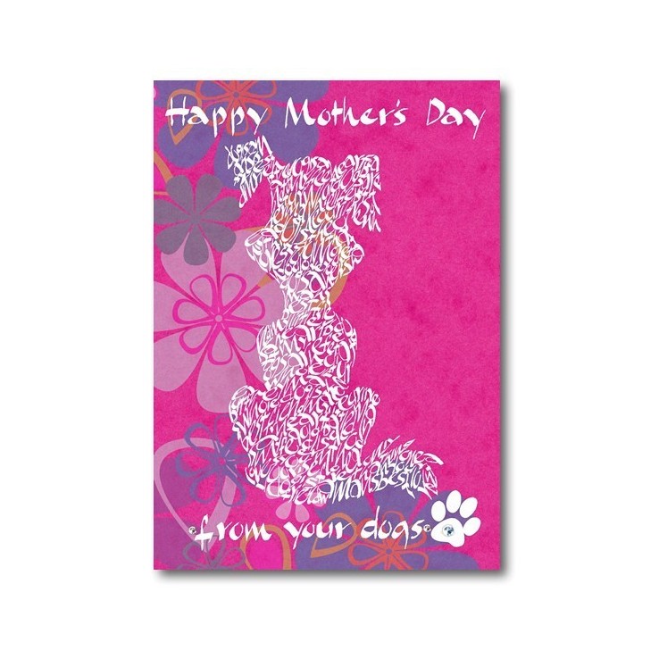 Handmade Mother's Day dog card for homes with more than one dog
