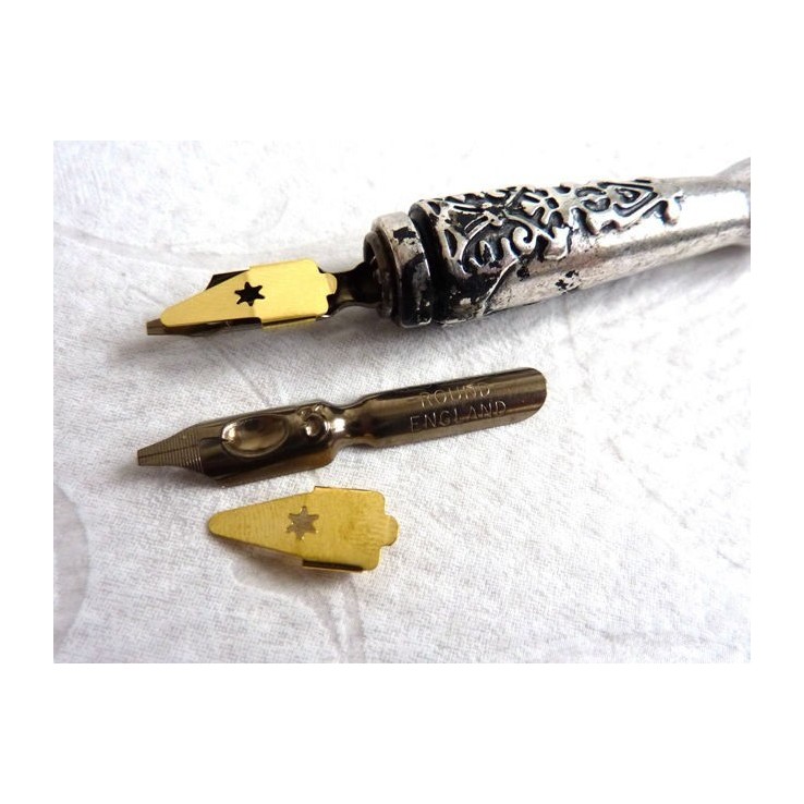 Penna a forma di mano rotonda Penna e serbatoio per la calligrafia principiante