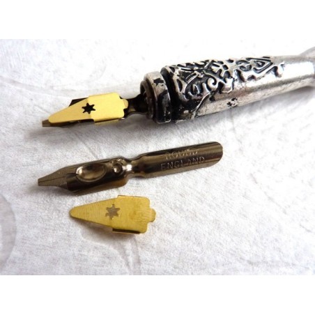 Penna a forma di mano rotonda Penna e serbatoio per la calligrafia principiante