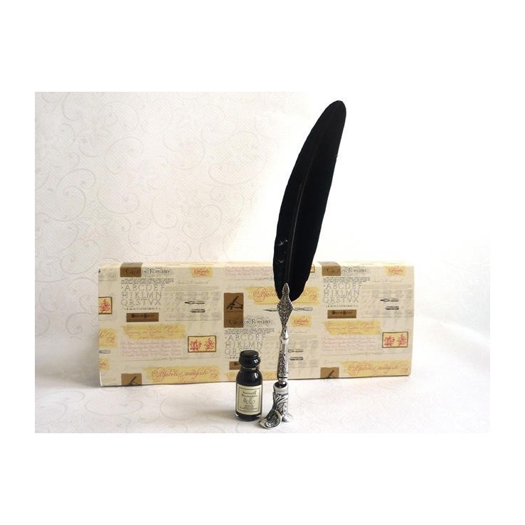 La Kaligrafica Feather Pen med Dekorativ Boot-Style Holder