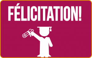 
			                        			Félicitations