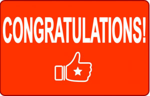 
			                        			Congratulations
